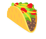 Cute taco cartoon.